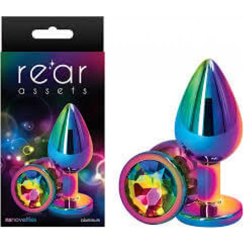 Райдужна анальна пробка NS Novelties REAR ASSETS RAINBOW, M